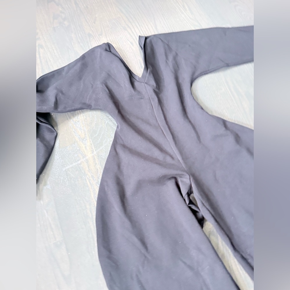 Off-Shoulder Black Jogger Jumpsuit - Picture 5 of 9